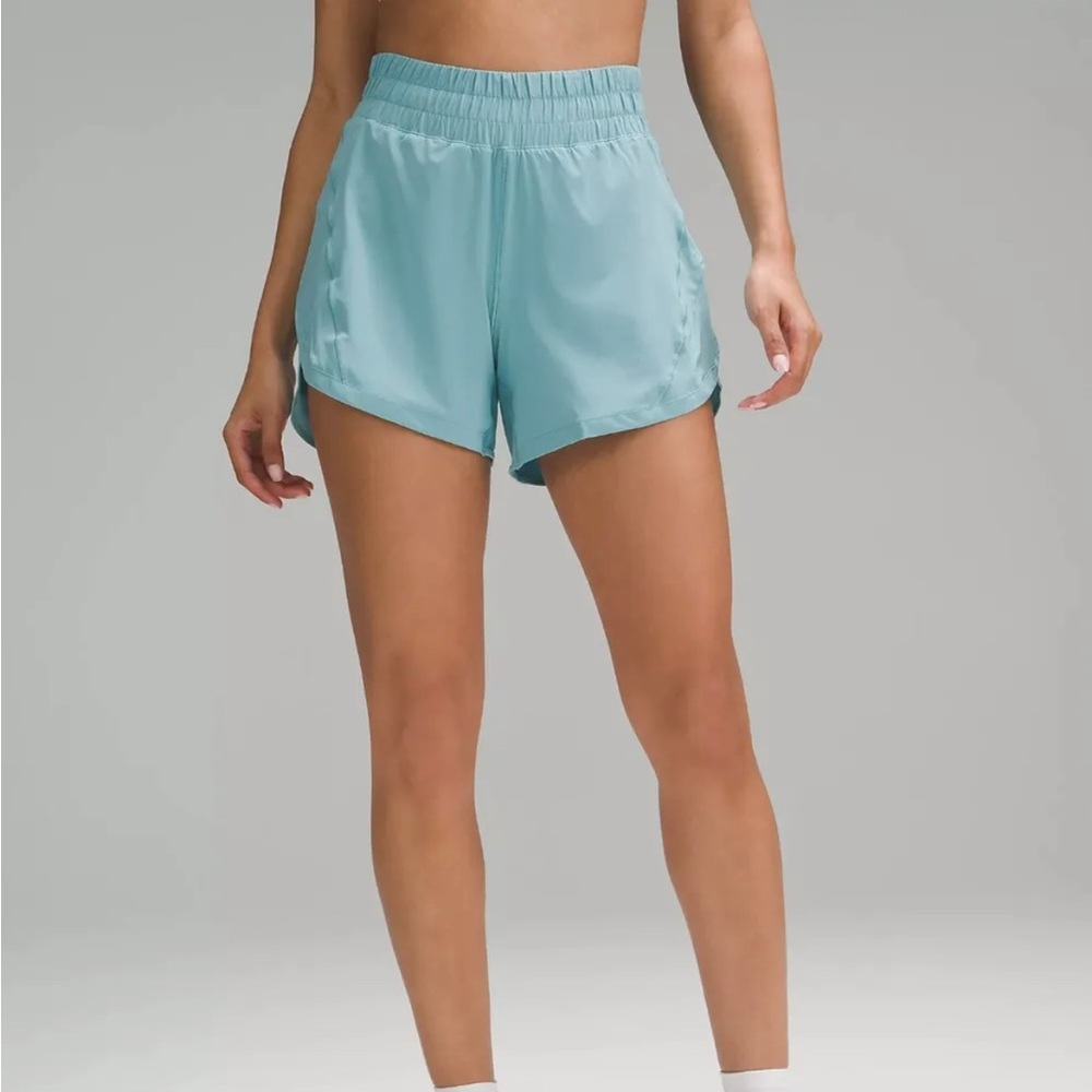 Lululemon Track That High Rise Short 5” in Tidal Teal Size 4